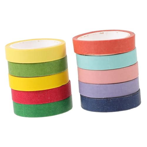 DOITOOL 10 Rollen Kunterbunte Washi Tapes Dekoratives Klebeband für Scrapbooking Diy Notizbücher und Tagebücher Vielseitig Einsetzbar für und Festliche Dekorationen DOITOOL 10 Rollen Kunterbunte Washi Tapes Dekoratives Klebeband für Scrapbooking Diy Notizbücher und Tagebücher Vielseitig Einsetzbar für und Festliche Dekorationen von DOITOOL