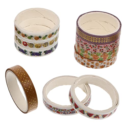 DOITOOL 10 Rollen Obstmuster Dekorative Washi Tapes für Diy Projekte pro Vielseitige Bastel und Scrapbooking Klebebänder für Kreative Gestaltung und Dekoration von DOITOOL