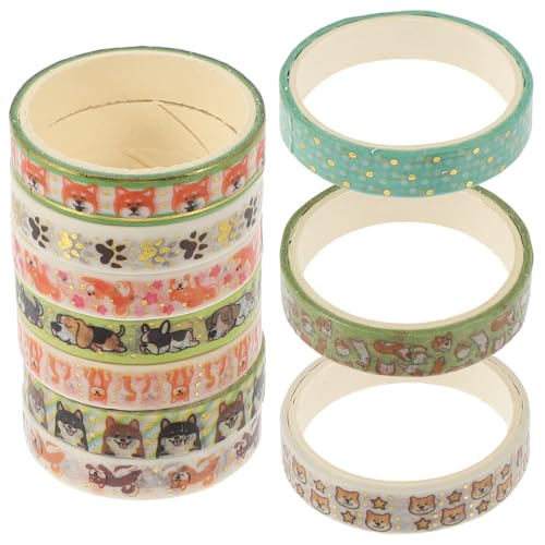 DOITOOL 10 Rollen Selbstklebende Washi Tapes mit Haustier motiven Dekorative Scrapbooking Klebebänder für DIY Bastelprojekte Kinderleichte Anwendung Rückstandsfrei Vielseitig für Papier von DOITOOL