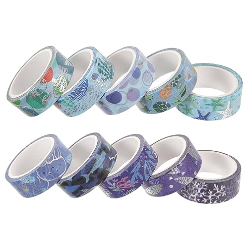 DOITOOL 10 Rollen Teiliges Washi Tape Ocean Design Dekoratives Scrapbooking Klebeband Selbstklebend Vielseitig für Diy Bastelarbeiten Journals Planer und Geschenkverpackungen DOITOOL 10 Rollen Teiliges Washi Tape Ocean Design Dekoratives Scrapbooking Klebeband Selbstklebend Vielseitig für Diy Bastelarbeiten Journals Planer und Geschenkverpackungen von DOITOOL