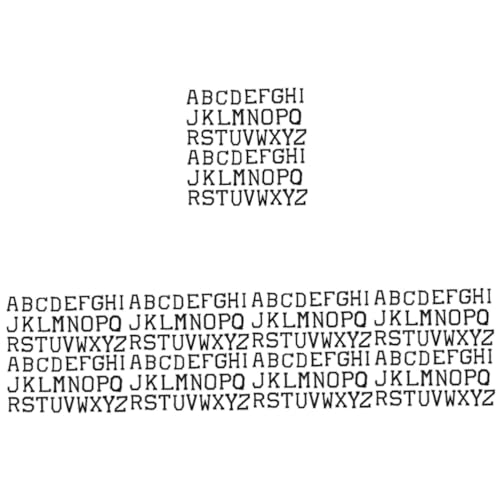 DOITOOL 10 Sätze Aufbügelbare Buchstaben Patches Schwarze und Weiße Schriftzüge für Kleidung Taschen Hüte und Diy Reparaturen Einfach Anzubringen Verwenden von DOITOOL