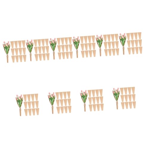 DOITOOL 10 Sätze Blumenverpackungsbeutel Blumenverpackungsbeutel Für Blumensträuße Blumenbeutel Blumenstraußbeutel Vintage Floristenverpackung Hochzeiten 50 Stück * 10 von DOITOOL