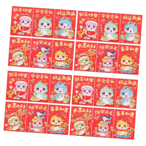 DOITOOL 10 Sätze Cartoon-Schlangenumschlag Geldumschläge für das neue Jahr chinesischer roter umschlag rotes Paket Rote Umschläge für Bargeld Geldumschlag Papier von DOITOOL