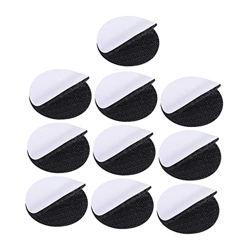 DOITOOL 10 Sätze Runde Selbstklebende Klettband Punkte Rückseitige Dots für Heim Büro und Bastelprojekte Wiederverwendbar und Entfernbare Montageklebepunkte von DOITOOL