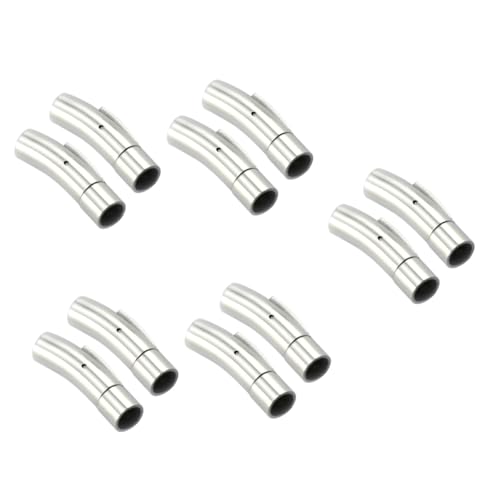 DOITOOL 10 Stck. Magnetischer Druckknopf Rund Lederband Verschluss Hautfreundlich Nickelfrei Robust für DIY Schmuckherstellung Armband Halskette Zubehör DOITOOL 10 Stck. Magnetischer Druckknopf Rund Lederband Verschluss Hautfreundlich Nickelfrei Robust für DIY Schmuckherstellung Armband Halskette Zubehör von DOITOOL