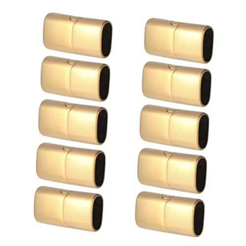 DOITOOL 10 Stück 316 Edelstahl -Magnetschnalle Schließe Flacharmbandverschlüsse Wohnung Schmuck Armbänder schmuckverschlüsse goldfarbe Magnetverschluss Verschlusskonverter Golden von DOITOOL