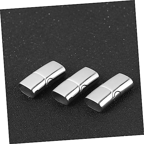 DOITOOL 10 Stück 316 Edelstahl -Magnetschnalle bastelzeug armbandverschluss verkleidung kummerbund talliengürtel Armbänder Bands Schließe Verschlusskonverter Kordelende Magnetverschluss von DOITOOL