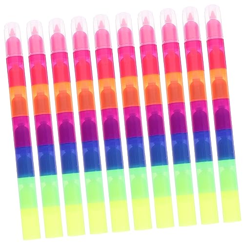 DOITOOL 10 Stück Abnehmbare Highlighter Regenbogenfarben Fluoreszierende Marker für Zeichnen und Markieren von Notizen DOITOOL 10 Stück Abnehmbare Highlighter Regenbogenfarben Fluoreszierende Marker für Zeichnen und Markieren von Notizen von DOITOOL