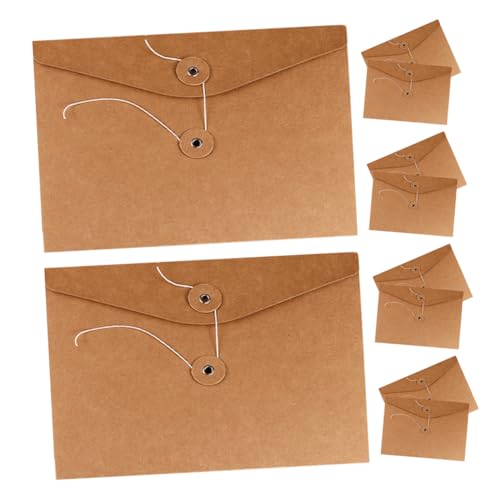 DOITOOL 10 Stück Aktenhalter Papiertüten zur Aufbewahrung Kraftpapierumschläge Taschen aus Papierumschlägen Aktentaschen aus Papier Aktentasche aus Kraftpapier 350g Kraftpapier von DOITOOL