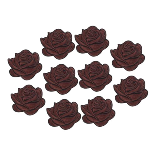 DOITOOL 10 Stück Blumenstickstätte Rosenflicken aufbügeln Rucksack-Patches Rosenflecken aufnähen bestickter Rosenaufnäher bestickte Aufnäher für Kleidung Polyester Kaffee DOITOOL 10 Stück Blumenstickstätte Rosenflicken aufbügeln Rucksack-Patches Rosenflecken aufnähen bestickter Rosenaufnäher bestickte Aufnäher für Kleidung Polyester Kaffee von DOITOOL