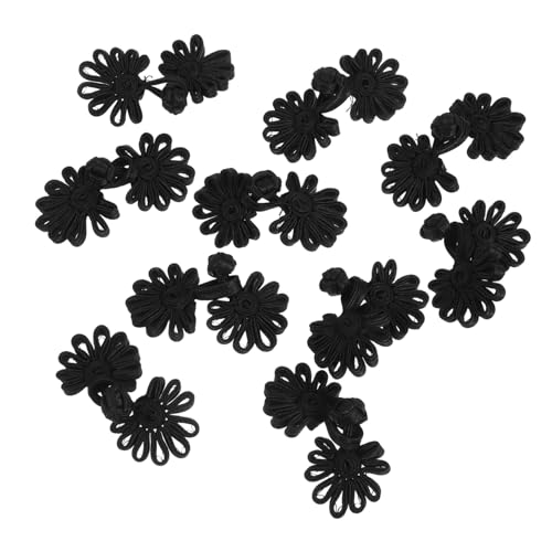 DOITOOL 10 Stück Cheongsam-knöpfe Verschluss Mit Knotenknöpfen Knöpfe Mit Chinesischen Knoten Froschknöpfe Im Chinesischen Stil Knebelverschlüsse Für Bekleidung Knoten Schwarz Satin DOITOOL 10 Stück Cheongsam-knöpfe Verschluss Mit Knotenknöpfen Knöpfe Mit Chinesischen Knoten Froschknöpfe Im Chinesischen Stil Knebelverschlüsse Für Bekleidung Knoten Schwarz Satin von DOITOOL