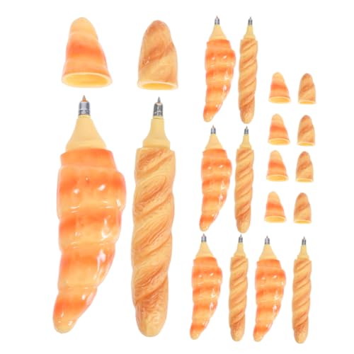 DOITOOL 10 Stück Croissant Kugelschreiber Baguette Stifte In Lebensmittelform Rollerball Füller Für Goodie Bags Partygeschenk Klassenbelohnungspreise Für Halloween Weihnachtsfeiern von DOITOOL
