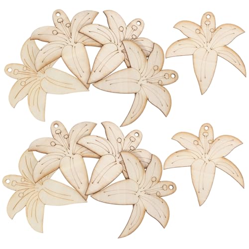 DOITOOL 10 Stück DIY Holzblumen Schnitzrohlinge Unlackierte Holzscheiben für Bastelmaterialien für DIY Holzhandwerk und Dekoration Sicher und Glatt für Projekte DOITOOL 10 Stück DIY Holzblumen Schnitzrohlinge Unlackierte Holzscheiben für Bastelmaterialien für DIY Holzhandwerk und Dekoration Sicher und Glatt für Projekte von DOITOOL