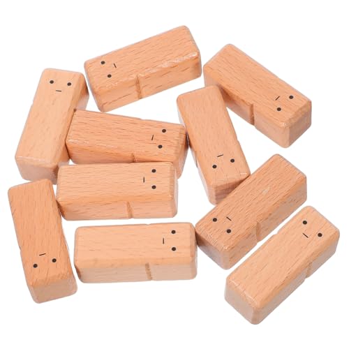 DOITOOL 10 Stück DIY Holzpuppen aus Naturbelassenem Buchenholz Kleine Unbemalte Bastelfiguren für Malen Zeichnen und Kinderaktivitäten Sichere Langlebige Holzfiguren für Kreative von DOITOOL