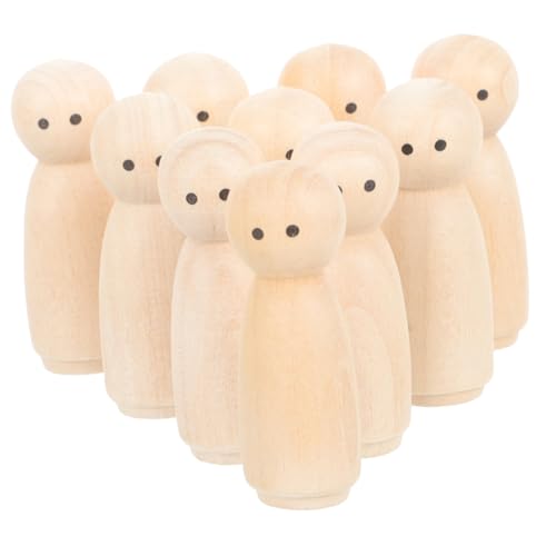 DOITOOL 10 Stück DIY-Puppe Holzfiguren für Malerei Holzfiguren für Dekoration DIY Holzspielzeug unvollendet Und für Mädchen DIY leere Holzpflockpuppen unbemalte Puppen aus Holz hölzern DOITOOL 10 Stück DIY-Puppe Holzfiguren für Malerei Holzfiguren für Dekoration DIY Holzspielzeug unvollendet Und für Mädchen DIY leere Holzpflockpuppen unbemalte Puppen aus Holz hölzern von DOITOOL