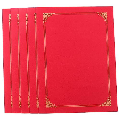 DOITOOL 10 Stück Dekoration Blaue Zertifikatshüllen Zertifikate Zertifikatsumschlag Diplomhüllen Blanko Zertifikat Zertifikatshüllen Schwarzes Band Papier Rot von DOITOOL