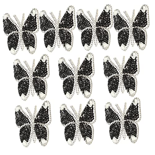 DOITOOL 10 Stück Dekorative Strass Patches Schmetterlingsform Selbstklebend für Kleidung Rucksäcke und Handwerksprojekte Einfach Aufzubügeln Nähen Schwarz DOITOOL 10 Stück Dekorative Strass Patches Schmetterlingsform Selbstklebend für Kleidung Rucksäcke und Handwerksprojekte Einfach Aufzubügeln Nähen Schwarz von DOITOOL
