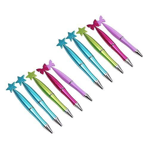 DOITOOL 10 Stück Dreh Kugelschreiber mit Glitzerdesign Schreibwaren für Schule Büro und Zuhause für Schüler und Glattes Schreiben und Kreative Muster von DOITOOL