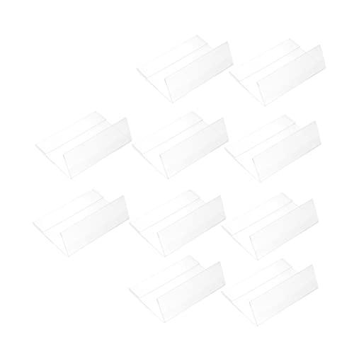 DOITOOL 10 Stück Form Acryl Preisschildhalter Transparent Stabile Etikettenhalter Für Einzelhandel Büro Supermarkt Theke Preisetiketten Displayständer DOITOOL 10 Stück Form Acryl Preisschildhalter Transparent Stabile Etikettenhalter Für Einzelhandel Büro Supermarkt Theke Preisetiketten Displayständer von DOITOOL