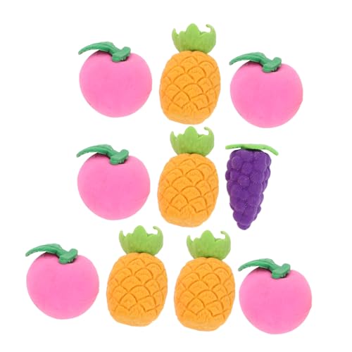 DOITOOL 10 Stück Früchte Radiergummi stift radiergummi stationär Spielzeuggummi lustige radiergummis Lebensmittel für lustig tp von DOITOOL
