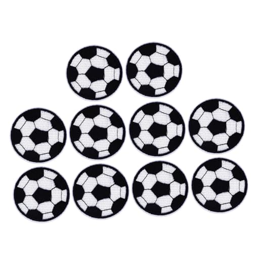 DOITOOL 10 Stück Fußball-Aufkleber Flicken für Bekleidung Fußball für Erwachsene Fußball-Patch Fußball auf Flecken nähen Männer austauschbare Fellflecken abriebfeste Kleidungsflicken Stoff von DOITOOL