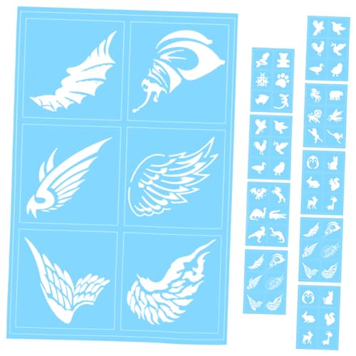 DOITOOL 10 Stück Gesicht Glitzer kinderschminken schablonen Cosplay Schablonen Gesichts-Körper-Malschablonen Schablonen zum Schminken Gesichtsbemalungsschablonen aus Kunststoff Papier Blue DOITOOL 10 Stück Gesicht Glitzer kinderschminken schablonen Cosplay Schablonen Gesichts-Körper-Malschablonen Schablonen zum Schminken Gesichtsbemalungsschablonen aus Kunststoff Papier Blue von DOITOOL
