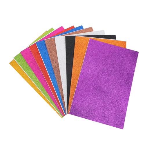 DOITOOL 10 Stück Glitzer Moosgummi Papier Selbstklebend Diy Bastelmaterialien für Handarbeit Scrapbooking Origami und Partydekoration DOITOOL 10 Stück Glitzer Moosgummi Papier Selbstklebend Diy Bastelmaterialien für Handarbeit Scrapbooking Origami und Partydekoration von DOITOOL