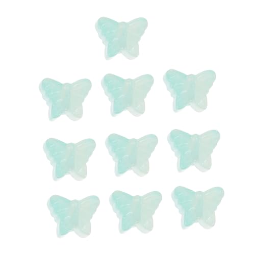 DOITOOL 10 Stück Glühende Schmetterlings Glasperlen Formen Spacer Charms für Diy Schmuckherstellung Armbänder und Ohrringe Set Sanftem Grün DOITOOL 10 Stück Glühende Schmetterlings Glasperlen Formen Spacer Charms für Diy Schmuckherstellung Armbänder und Ohrringe Set Sanftem Grün von DOITOOL