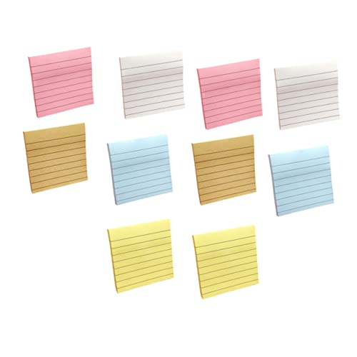 DOITOOL 10 Stück Haftnotizen im Pastell Makaronen Stil Selbstklebende Notizzettel für DIY Bürobedarf für Notizen Erinnerungen und Kreative Projekte von DOITOOL