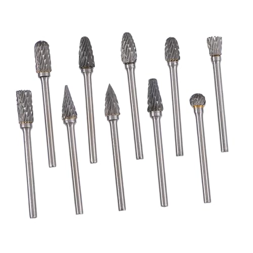 DOITOOL 10 Stück Hartmetall Frässtifte Doppelschnitt Rotationsfräser Hartmetall frässtift für Holzschnitzerei Metallgravur Entgraten Polieren Schnelle Materialabtragung Langlebig DOITOOL 10 Stück Hartmetall Frässtifte Doppelschnitt Rotationsfräser Hartmetall frässtift für Holzschnitzerei Metallgravur Entgraten Polieren Schnelle Materialabtragung Langlebig von DOITOOL