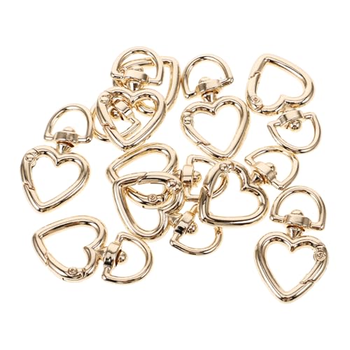 DOITOOL 10 Stück Herz Schlüsselanhänger geformt D-Ring Handwerk Schlüsselbandhaken Herz Karabiner Karabinerhaken Federschnappverschluss für Tasche Federschnallenhaken Zinklegierung Golden DOITOOL 10 Stück Herz Schlüsselanhänger geformt D-Ring Handwerk Schlüsselbandhaken Herz Karabiner Karabinerhaken Federschnappverschluss für Tasche Federschnallenhaken Zinklegierung Golden von DOITOOL