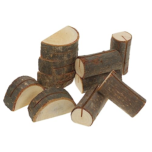 DOITOOL 10 Stück Holz Kartenhalter Tischkartenständer für Hochzeit Party Tischdekoration Memo Notizen Halter Vielseitig Einsetzbar Diy Foto Clips von DOITOOL