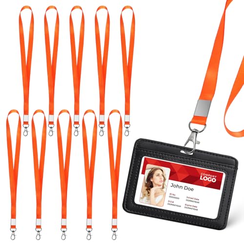 DOITOOL 10 Stück Id-schlüsselband Lanyards Telefon Lanyard Extra Langes Schlüsselband Seillanyard Sicherheitshalsband Lehrer-lanyard Kartenkarton Abzeichen Schlüsselband Polyester von DOITOOL