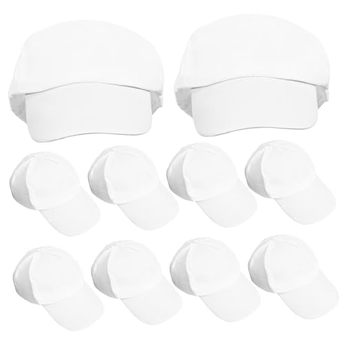 DOITOOL 10 Stück Kappen zum Basteln, personalisierbar, Zubehör für Bastelarbeiten, weiß, 27.00X18.00X12.00CM von DOITOOL