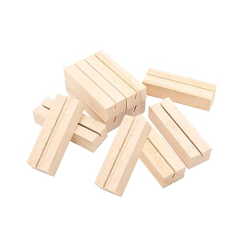 DOITOOL 10 Stück Kartenhalter aus Holz Veranstalter Memohalter Geschäftsinhaber Foto steht Karte steht zur Anzeige Stand bildhalter für den schreibtisch Fotohalter Tischbildhalter hölzern von DOITOOL