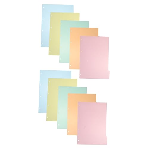 DOITOOL 10 Stück Klassifikations-trenntafel Ordnertrenner Trennwände Für Schulbedarf Klare Trennwände Separatoren Für Bindemittel Trennwände Für Aktenordner Seitenteiler Tab Reiter Papier von DOITOOL