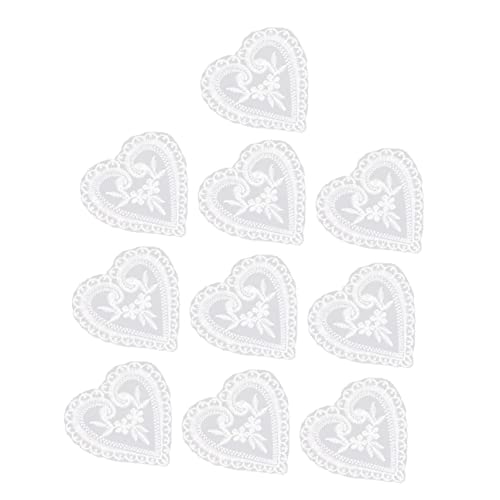 DOITOOL 10 Stück Kleidung Herz Stoffflecken Dekorativ Kleiderflicken aufnähen Basteln schuhreparatur apfelding present ideas handystativ shoe charms Patch aufnähen DIY Nähpatch Organza Weiß DOITOOL 10 Stück Kleidung Herz Stoffflecken Dekorativ Kleiderflicken aufnähen Basteln schuhreparatur apfelding present ideas handystativ shoe charms Patch aufnähen DIY Nähpatch Organza Weiß von DOITOOL