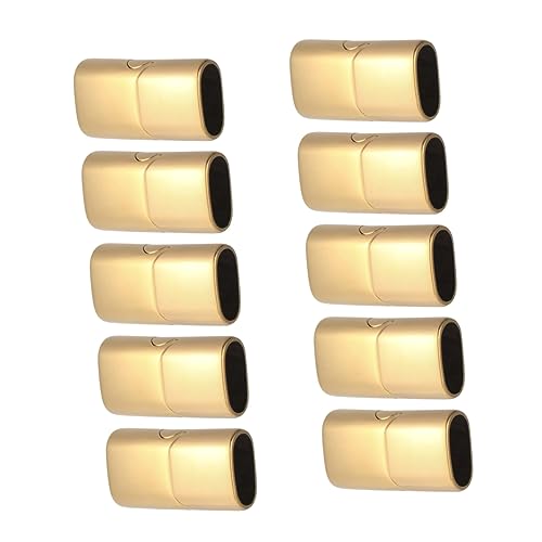 DOITOOL 10 Stück Magnetverschluss Clips für Armbänder und Sicherer Verschluss für Lederbänder Glänzend Gold DOITOOL 10 Stück Magnetverschluss Clips für Armbänder und Sicherer Verschluss für Lederbänder Glänzend Gold von DOITOOL