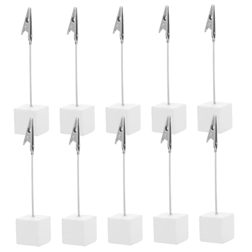 DOITOOL 10 Stück Memohalter mit Würfelbasis Silberfarbener Fotoclips aus Resin und Edelstahl Basis Vielseitiger Zettelhalter für Büro und Zuhause für Notizen und Fotos DOITOOL 10 Stück Memohalter mit Würfelbasis Silberfarbener Fotoclips aus Resin und Edelstahl Basis Vielseitiger Zettelhalter für Büro und Zuhause für Notizen und Fotos von DOITOOL
