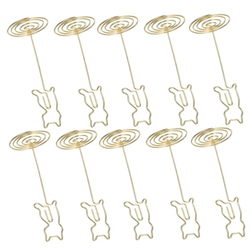 DOITOOL 10 Stück Metall Tischkartenhalter mit Starkem Clip für Notizen Visitenkarten Memohalter Vielseitig Einsetzbar für Hochzeiten Büro Restaurant und Geburtstagsfeiern von DOITOOL