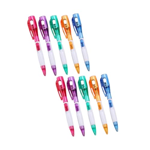 DOITOOL 10 Stück Multifunktioneller Kugelschreiber farbig Schreibwaren leichter Kugelschreiber Multifunktions-Kugelschreiber Kugelschreiber mit Licht von DOITOOL
