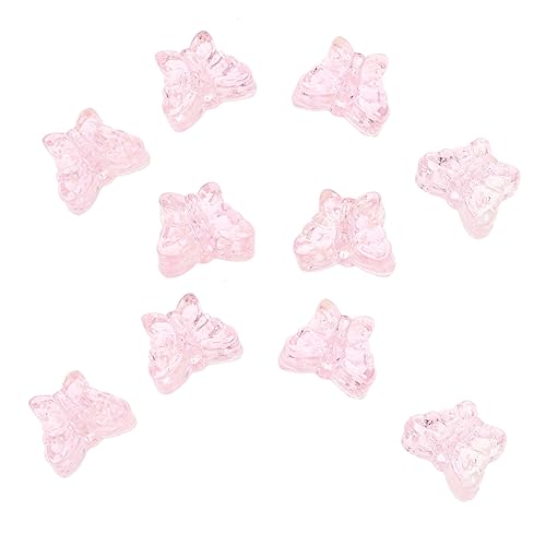 DOITOOL 10 Stück Nachtleuchtende Glaskugeln Spacer Charms für Diy Schmuck Bastelzubehör für Ohrringe und Haarschmuck Glänzende Kristallperlen im Set von DOITOOL