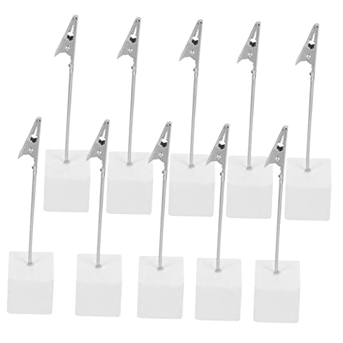 DOITOOL 10 Stück Notizordner Papier Memohalter-Clip Memo-Klemmhalter Memo-Clip-Ständer Würfelhalter Büroklammerständer Bilderhalter Inhaber Fotoclip Hinweisclip Silver von DOITOOL