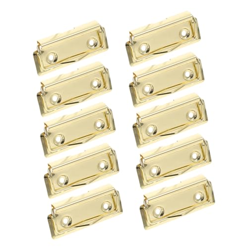 DOITOOL 10 Stück Ordnerzubehör Clips Clip Für Tafeln Datei Clip Klemme Für Büro Klemmbretter Metall Schreibtafel Klemmen Klemmbretter Metall Klemmen Golden von DOITOOL