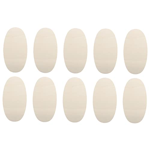 DOITOOL 10 Stück Oval Holzscheiben Unvollendete DIY Bastel Holzstücke für Kreative Projekte für Malerei Dekoration und Hochzeitsmittelstücke von DOITOOL
