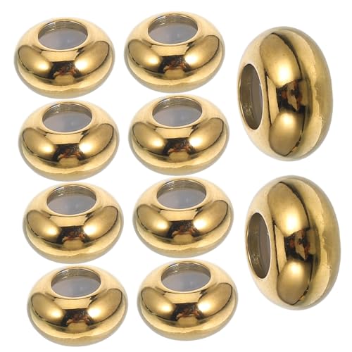 DOITOOL 10 Stück Perlen Für Armbänder Schmuck Armbänder Perlen Zum Basteln Armbandperlen Runde Abstandsperlen Kleine Abstandsperlen Metallperlen Bastelperlen Lose Metallperlen von DOITOOL