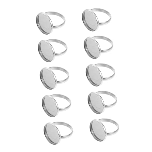 DOITOOL 10 Stück Ringhalter aus Edelstahl schmuckherstellung schmuck machen Ringhalterring Ringzubehör Schmuck Bastelset Ringe rostfrei für Ringfuß aus Edelstahl DIY-Ring-Ergebnisse Silver DOITOOL 10 Stück Ringhalter aus Edelstahl schmuckherstellung schmuck machen Ringhalterring Ringzubehör Schmuck Bastelset Ringe rostfrei für Ringfuß aus Edelstahl DIY-Ring-Ergebnisse Silver von DOITOOL