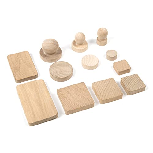 DOITOOL 10 Stück Runde Holzblöcke Massivem Naturholz Glatte Diy Stempelbasis für Holzstempel Gravierbare Oberfläche für Bastelprojekte und Geschenkdekorationen von DOITOOL