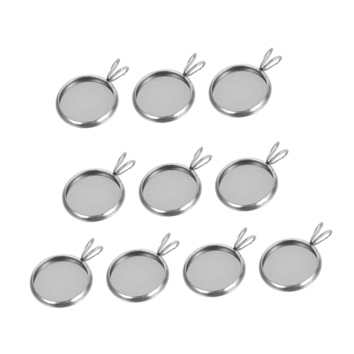 DOITOOL 10 Stück Runder Anhänger Schlüssel Bausätze Runde Tabletts Lünette Anhänger Tablett Schmucktablett Bausatz Anhängerverschluss Leere Anhängerschalen Reiz Lünettenfach Runden Silber DOITOOL 10 Stück Runder Anhänger Schlüssel Bausätze Runde Tabletts Lünette Anhänger Tablett Schmucktablett Bausatz Anhängerverschluss Leere Anhängerschalen Reiz Lünettenfach Runden Silber von DOITOOL