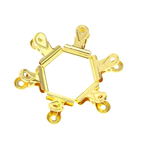 DOITOOL 10 Stück Scharnierclips Jumbo-Büroklammern Mini-Bindeklammern, Heftklammern Büroklammern groß Kupferklammer Golden DOITOOL 10 Stück Scharnierclips Jumbo-Büroklammern Mini-Bindeklammern, Heftklammern Büroklammern groß Kupferklammer Golden von DOITOOL